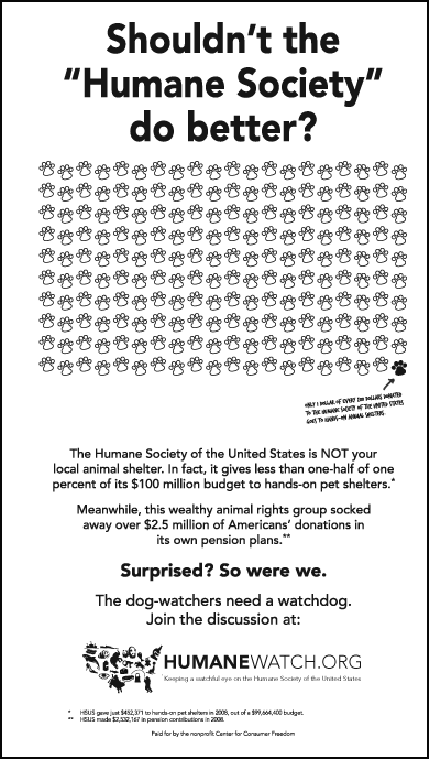 H$U$ Cheats Humane Societies Out of Funds